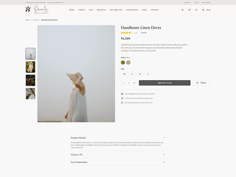 Raaxo Luri Fashion E-commerce Platform - Image 4